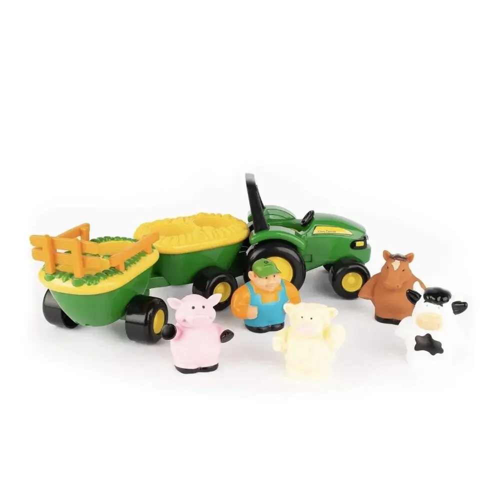 TOMY John Deere Animal Sounds Hayride Musical Tractor Toy